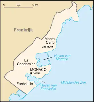Kaart van Monaco