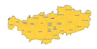 Kaart van de hulpverleningszone.