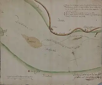 De Snor op een kaart van Nicolaes van Geelkercken (1634)