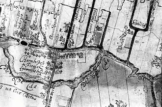 Kaart van Pekel-A en de Pekelder venen, 1647