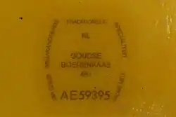 Kaasmerk op een Goudse Boerenkaas