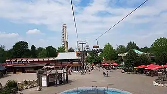 De kabelbaan boven Main Street