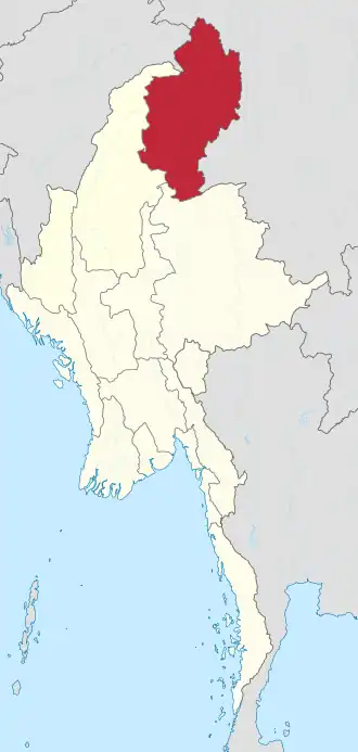 Kaart van Kachin