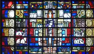 Glas-in-loodraam van glazenier W.A. van de Walle