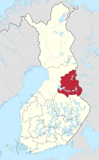 Kaart van Kainuu