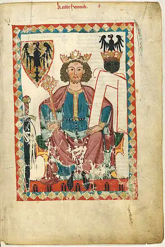 Hendrik VI (ca.1300), Codex Manesse, Universitätsbibliothek Heidelberg