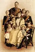 Keizer Wilhelm II en zijn gezin in 1896