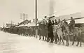 Parade van de Kaitseliit in Petseri, rond 1930