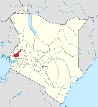 Kaart van Kakamega County