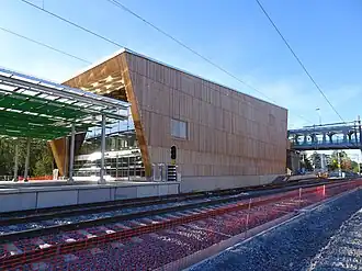Het stationsgebouw uit 2016