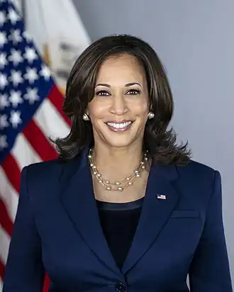 Waarnemend president Kamala Harris