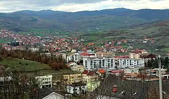 Panorama van de stad Kamenica (2013)
