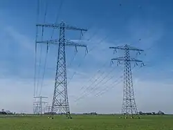 Foto van hoogspanningsmsten