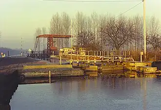 Sluis op het kanaal Blaton-Ath