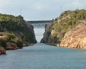 Brug over het kanaal van Korinthe