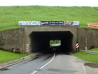 Bundesstraße 186 bij de Elster-Saale-Kanaaltunnel