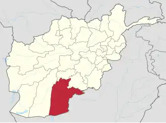 kaart van Kandahar