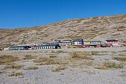 Zicht op het dorp Kangerlussuaq