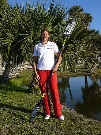 Kanovaarster Eef Haaze op trainingskamp