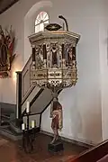 Kansel (1614) met Aanbidding door de Drie Wijzen in de Mariakerk te Wollershausen