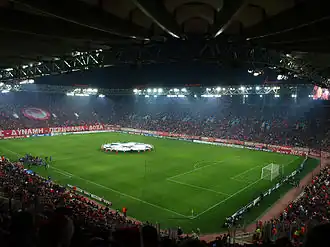 De wedstrijd werd gespeeld in het Georgios Karaiskákisstadion te Piraeus.