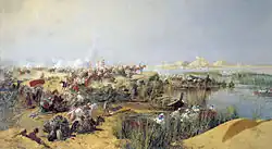 Russische troepen steken de Amu Darja over in 1873, 1889