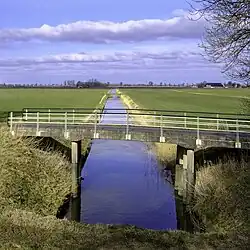 Het Kardingermaar gezien vanaf Lutjewolde naar het noorden