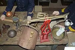 Benodigdheden voor het vullen van kardoeszakken