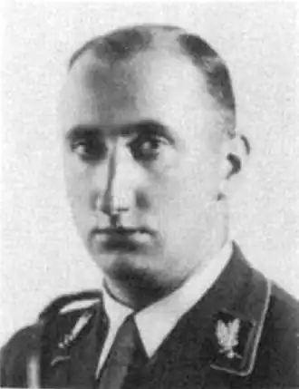 SS-Oberführer Karl Gutenberger, waarschijnlijk voor 1938.