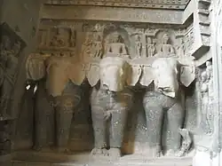 Boeddha's berijden olifanten