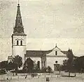 De domkerk na de stadsbrand in 1865