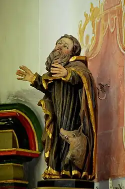 Muurbeeld Antonius Abt