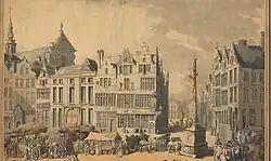 De kerk is links te zien op het schilderij 'Place de Meir at Antwerp, 1797' van de Engelse schilder Thomas Rowlandson.[6]