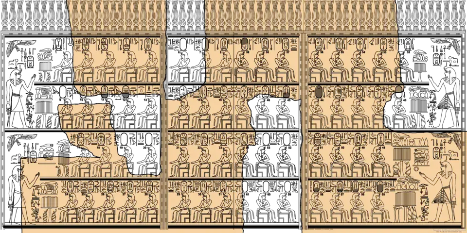 De gereconstrueerde koningslijst