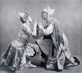 Karsavina en Frohman als het koppel (Ballets Russes, 1911)