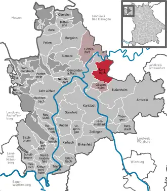 Kaart van Karsbach