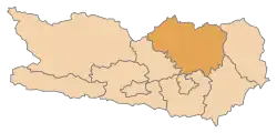 Ligging van het district Sankt Veit an der Glan in de deelstaat Karinthië