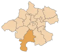 Ligging van het district Gmunden in de deelstaat Opper-Oostenrijk