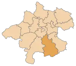 Ligging van het district Kirchdorf an der Krems in de deelstaat Opper-Oostenrijk