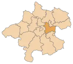 Ligging van het district Linz-Land in de deelstaat Opper-Oostenrijk