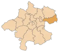 Ligging van het district Perg in de deelstaat Opper-Oostenrijk