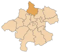 Ligging van het district Rohrbach in de deelstaat Opper-Oostenrijk