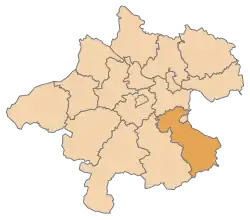 Ligging van het district Steyr-Land in de deelstaat Opper-Oostenrijk