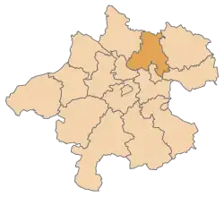 Ligging van het district Urfahr-Umgebung in de deelstaat Opper-Oostenrijk