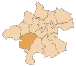 Ligging van het district Vöcklabruck in de deelstaat Opper-Oostenrijk