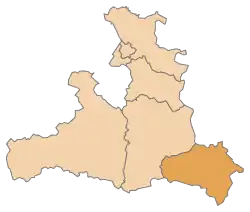 Ligging van het district Tamsweg in de Oostenrijkse deelstaat Salzburg