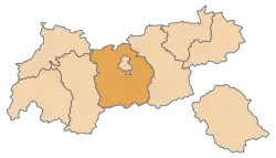 Locatie van het district Innsbruck Land
