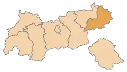 Locatie van het district Kitzbühel