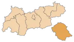 Locatie van het district Lienz