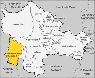 Kaart van Bad Rippoldsau-Schapbach